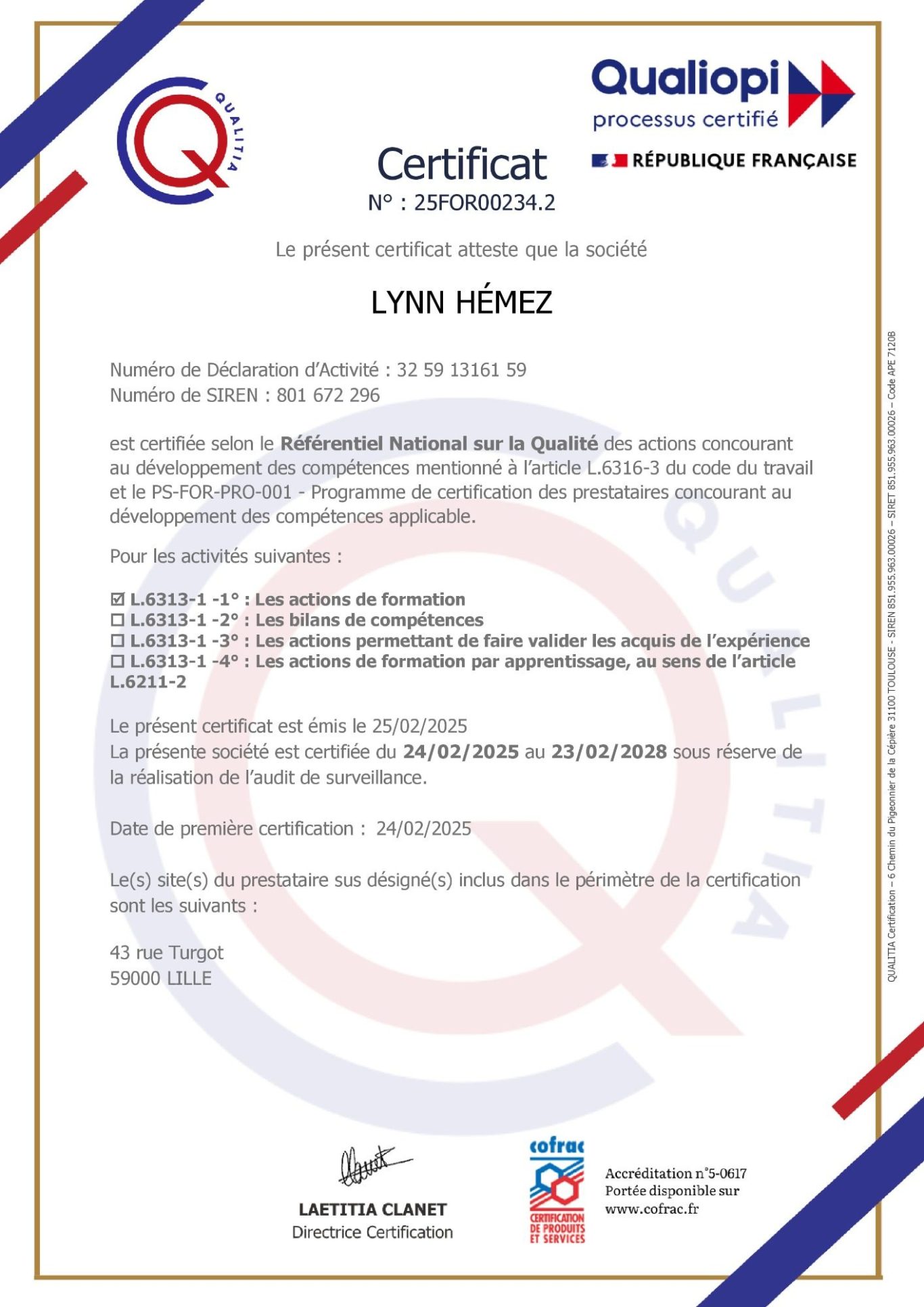 Formations certifiées Qualiopi